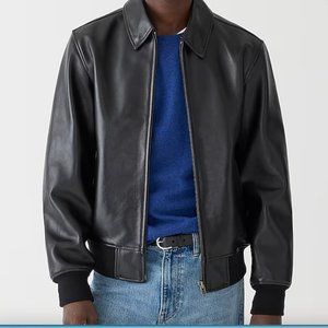 J.Crew vintage medium genuine leather flight jacket